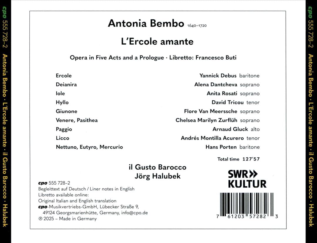 Antonia Bembo: L'Ercole amante cover art