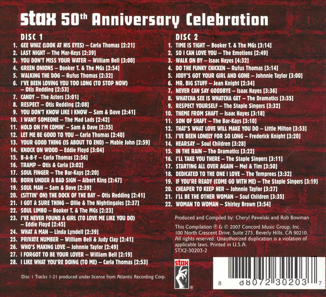 Stax 50: A 50th Anniversary Celebration cover art