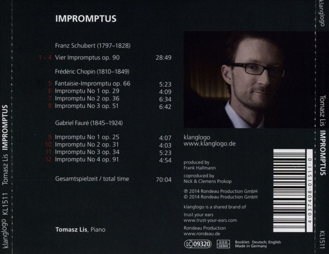 Schubert, Chopin, Fauré: Impromptus cover art