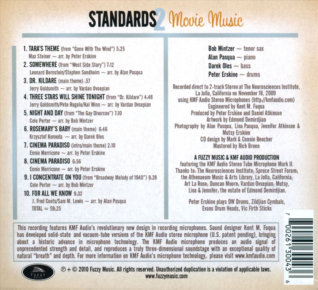 Standards: Movie Music, Vol. 2 cover art