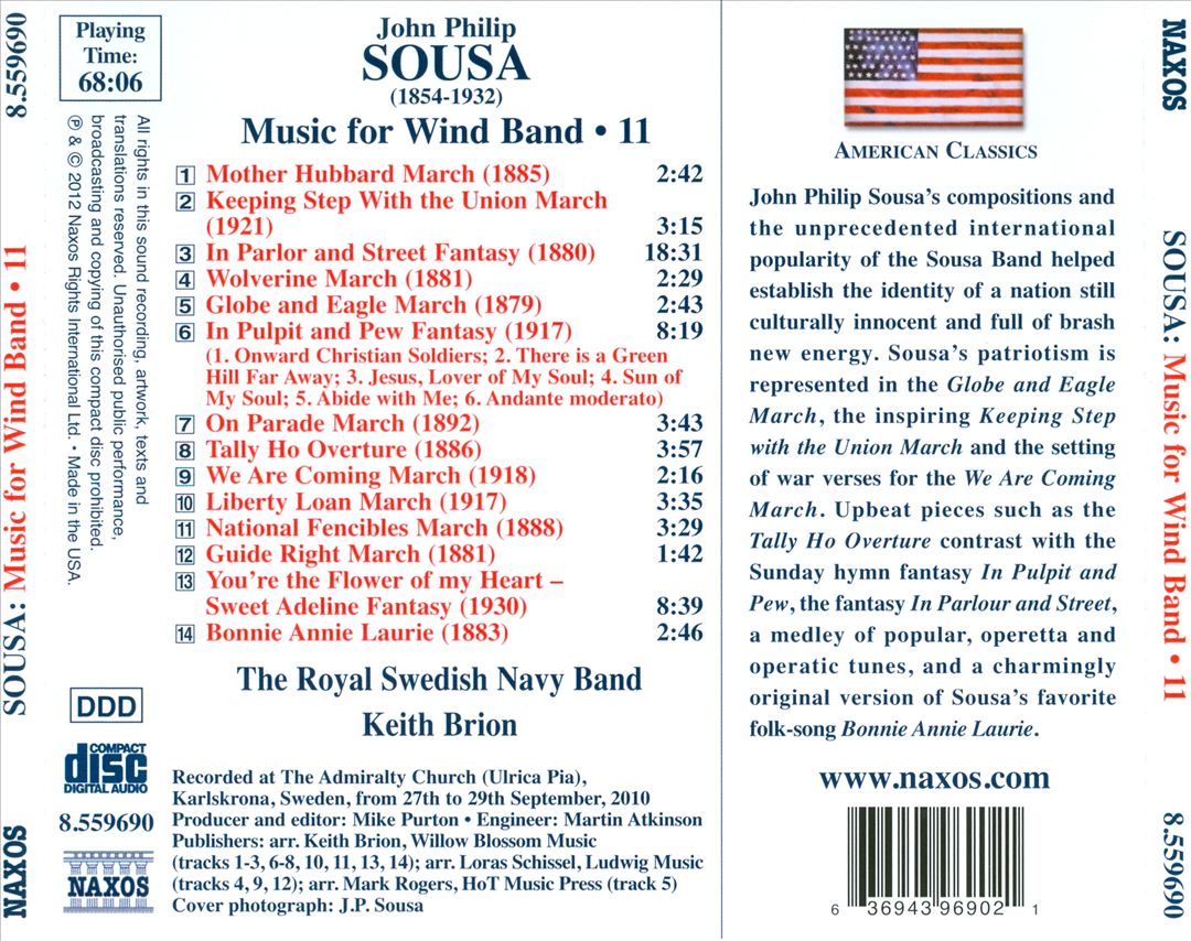 John Philip Sousa: Music for Wind Band, Vol. 11 cover art