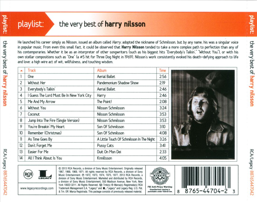 Playlist: The Very Best of Harry Nilsson cover art