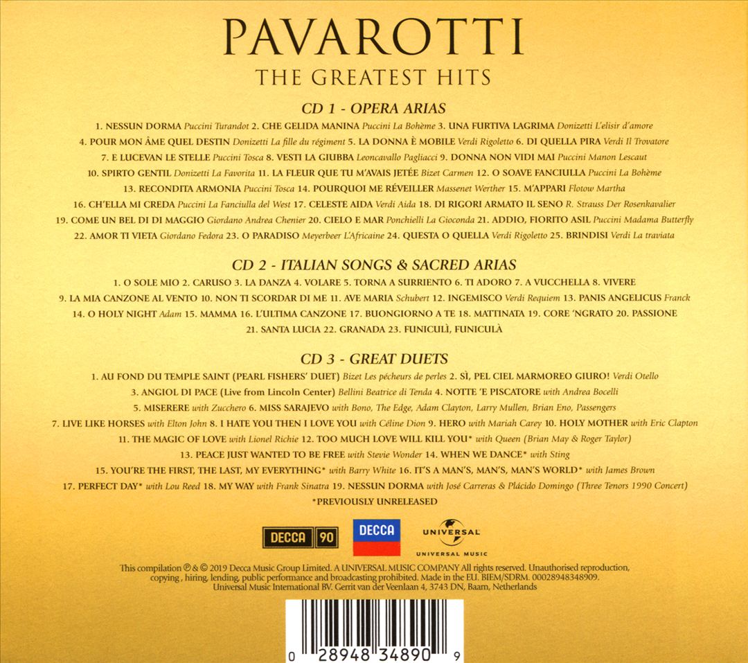 Pavarotti: The Greatest Hits cover art