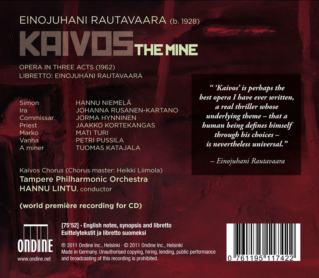 Einojuhani Rautavaara: Kaivos (The Mine) cover art