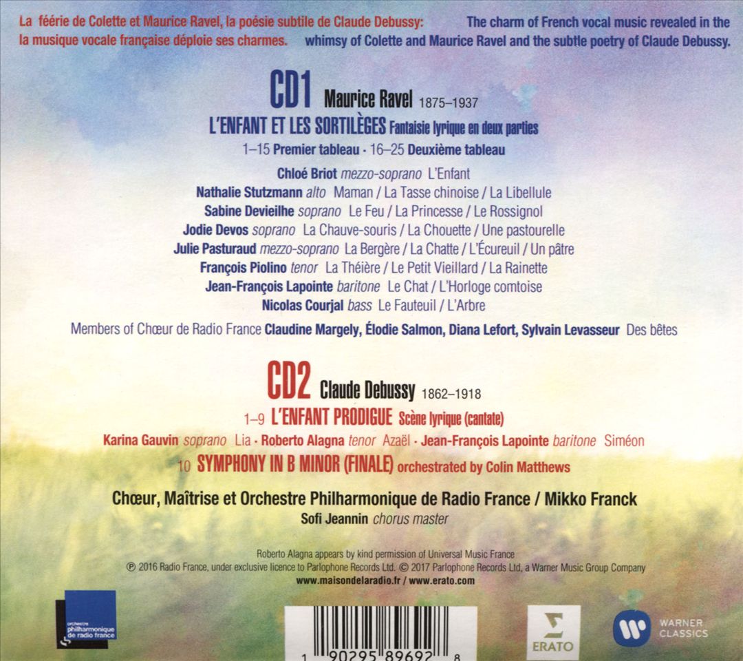 Debussy: L'Enfant Prodigue; Ravel: L'Enfant et les Sortilèges cover art
