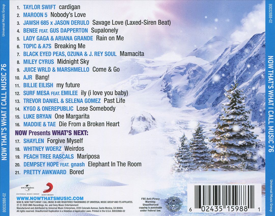 Now That's What I Call Music!, Vol. 76 cover art