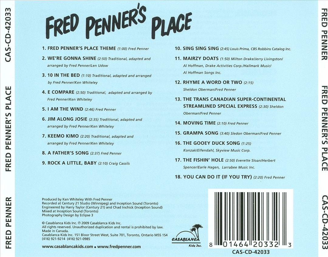 Fred Penner's Place cover art