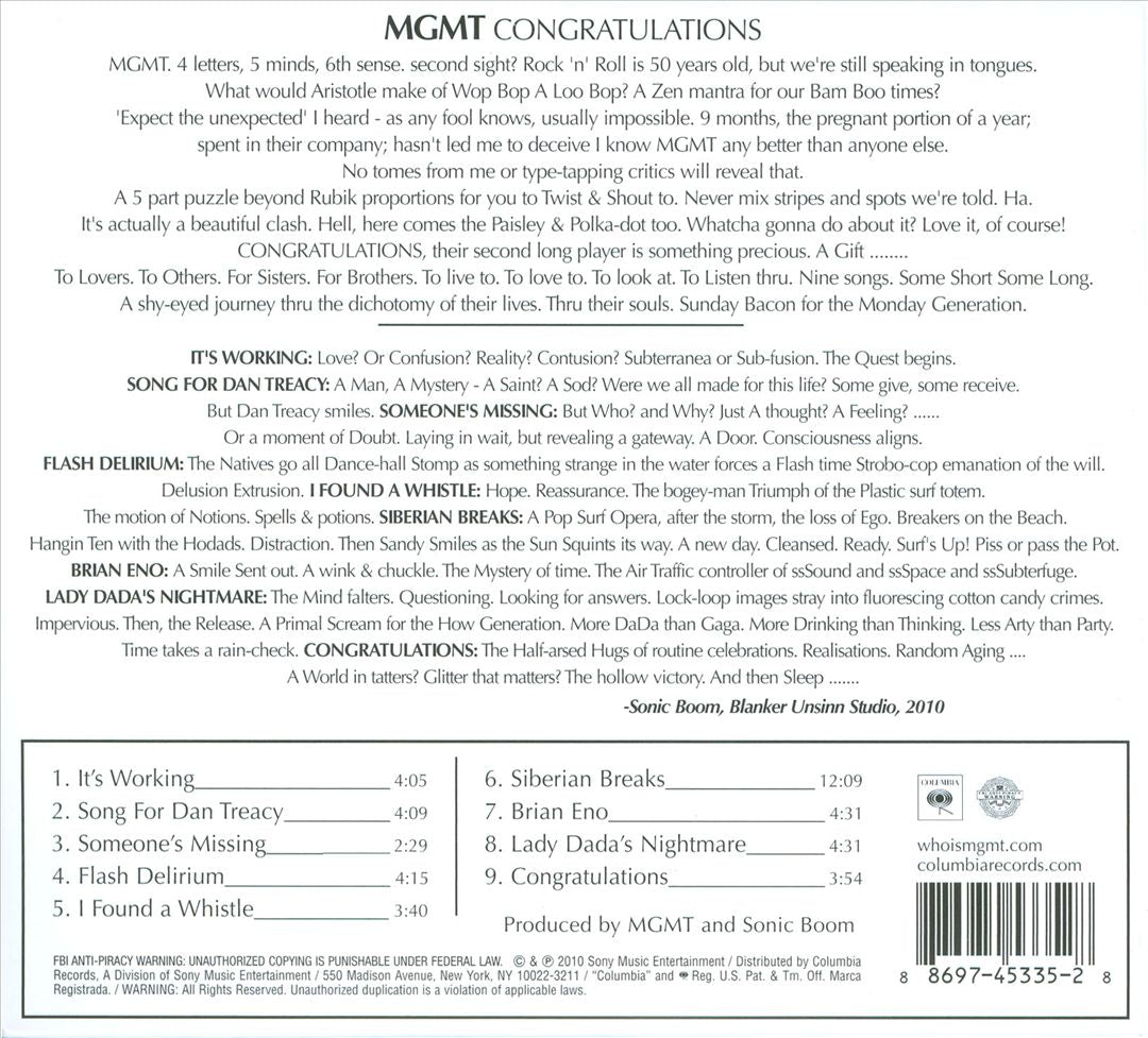 Congratulations cover art