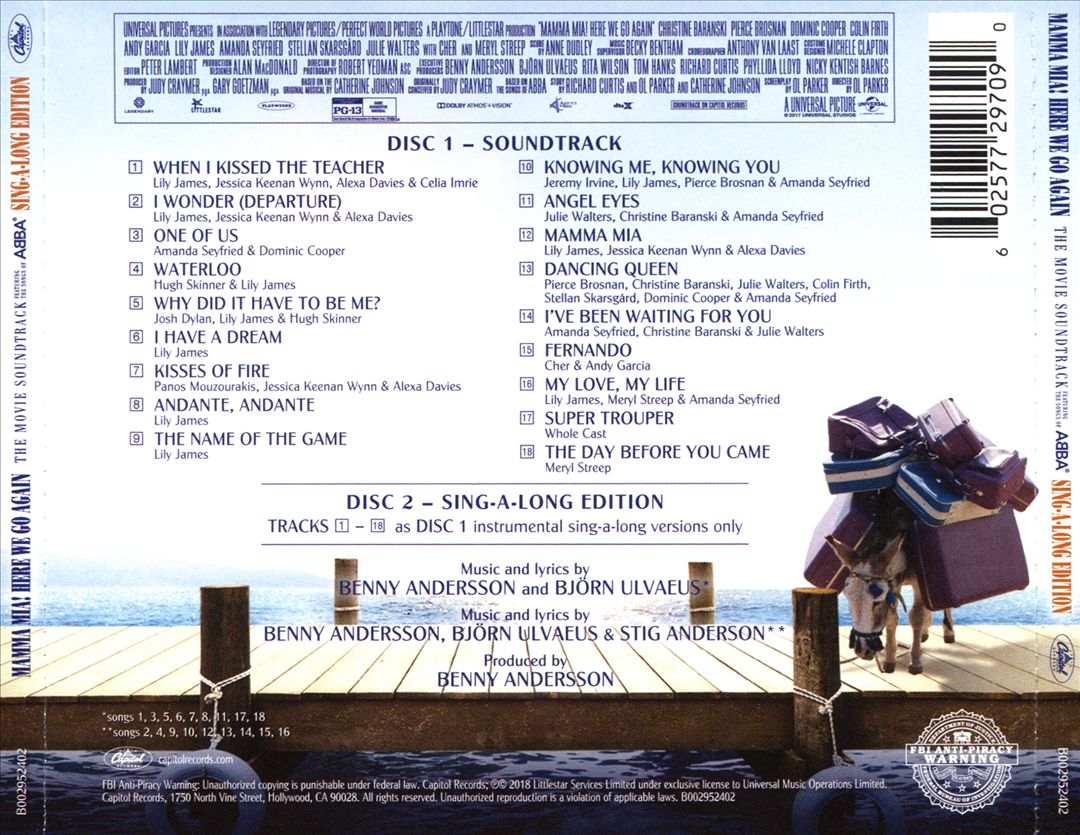 Mama Mia! Here We Go Again: Sing Along Edition cover art