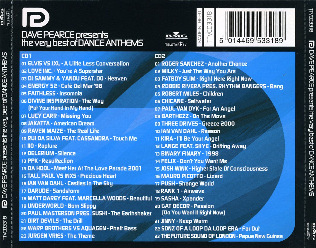 Very Best of Dave Pearce Dance Anthems cover art