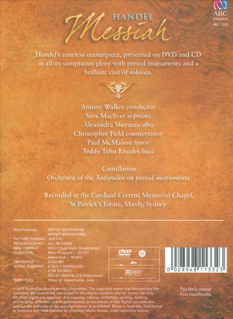 Handel: Messiah [Bonus DVD] [Deluxe Edition] cover art