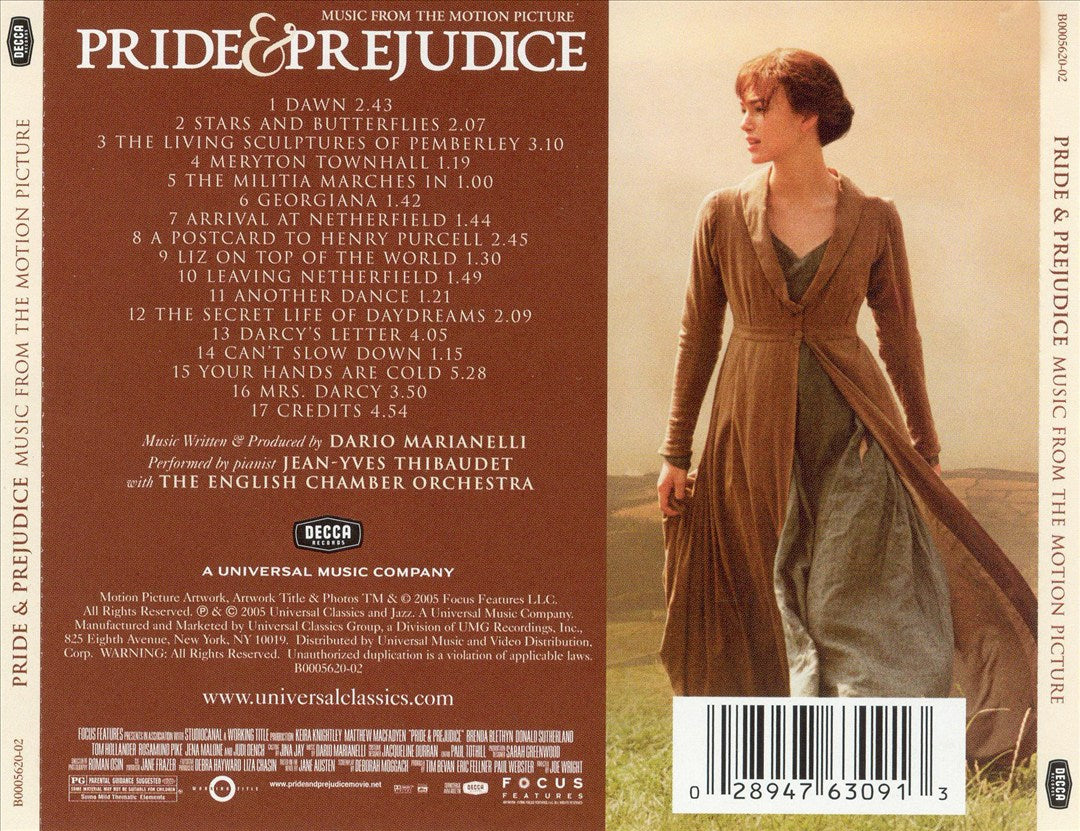 Pride and Prejudice [Music from the Motion Pictures] cover art