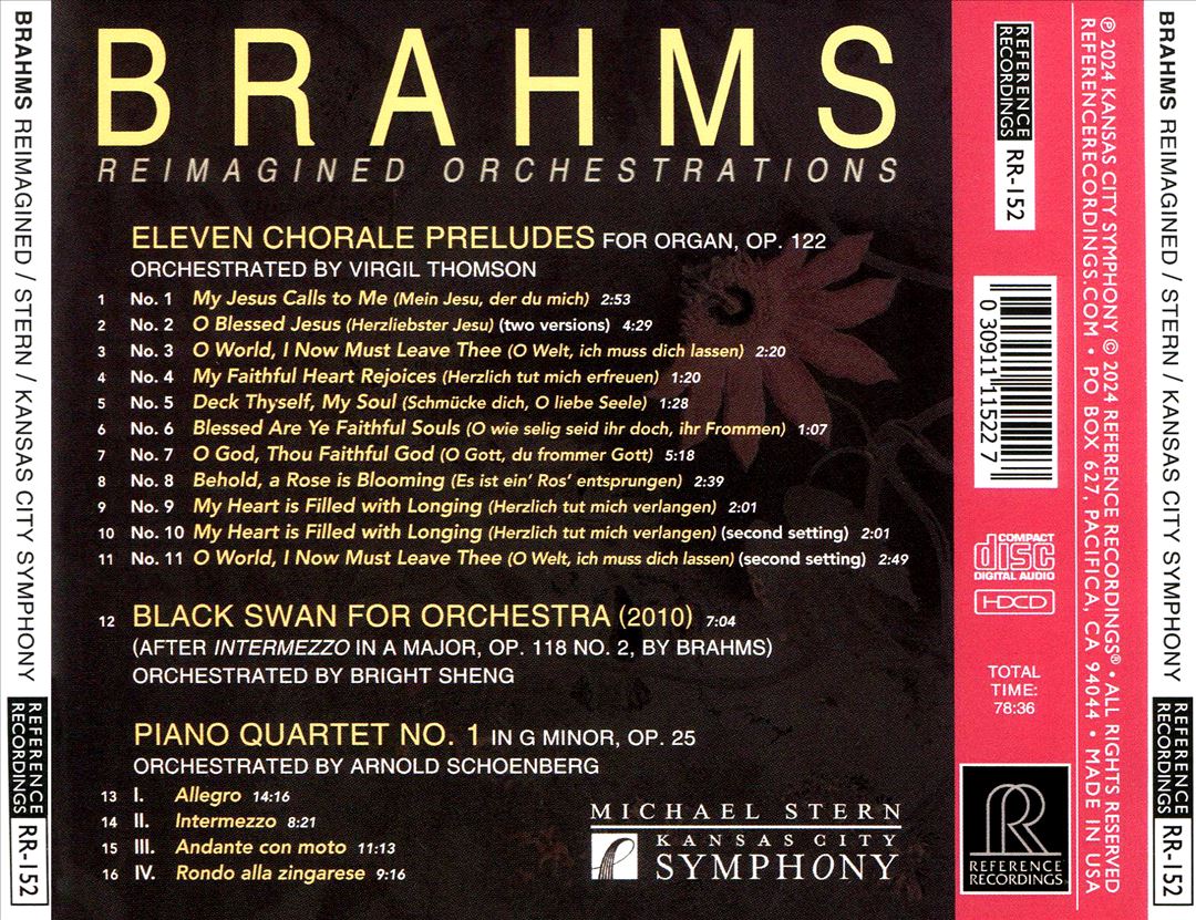 Brahms: Reimagined Orchestrations cover art