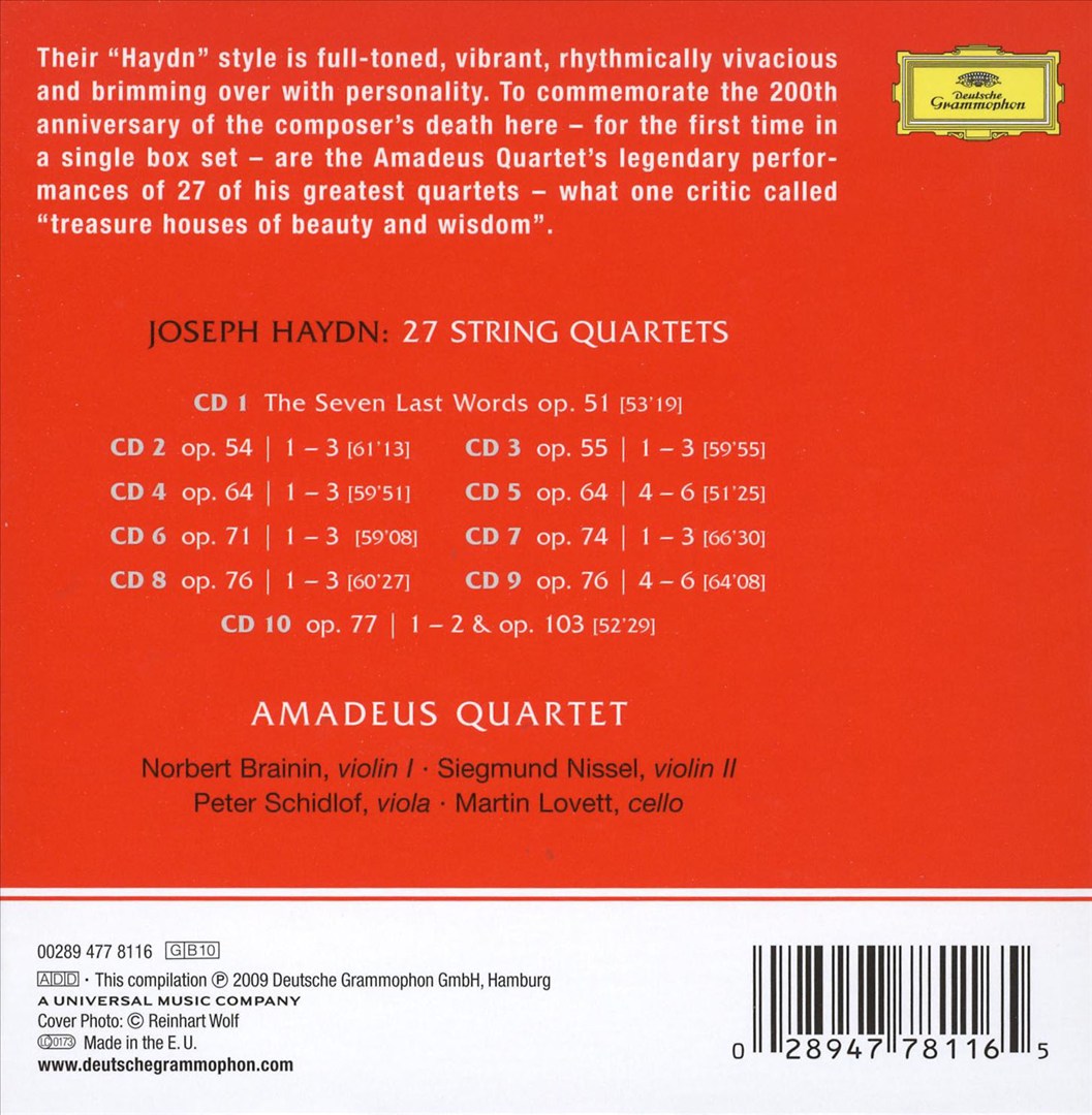 Haydn: 27 String Quartets cover art