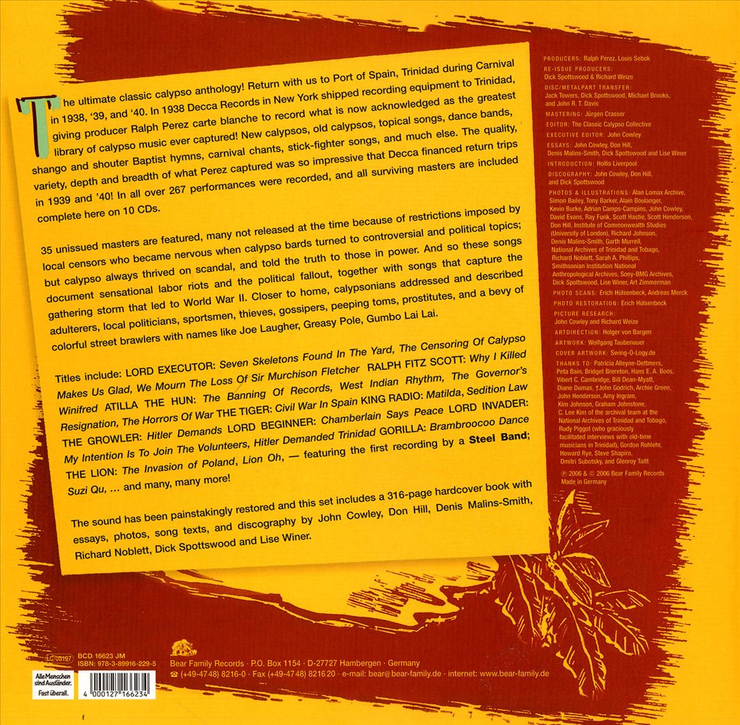 West Indian Rhythm: Trinidad Calypsos cover art