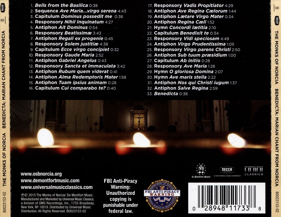 Benedicta: Marian Chant from Norcia cover art
