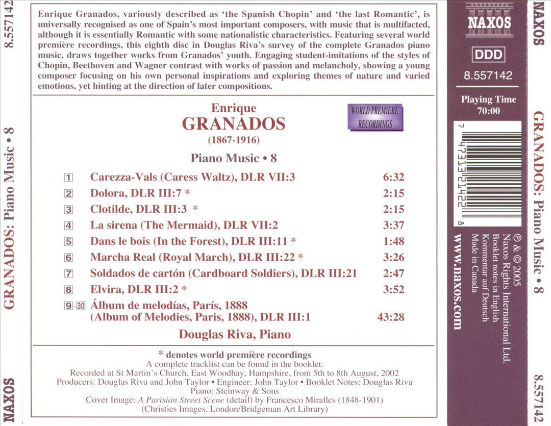 Granados: Piano Music, Vol. 8 cover art