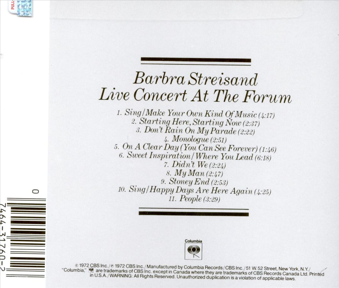 Live Concert at the Forum cover art