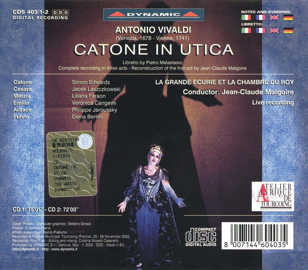 Vivaldi: Catone in Utica cover art