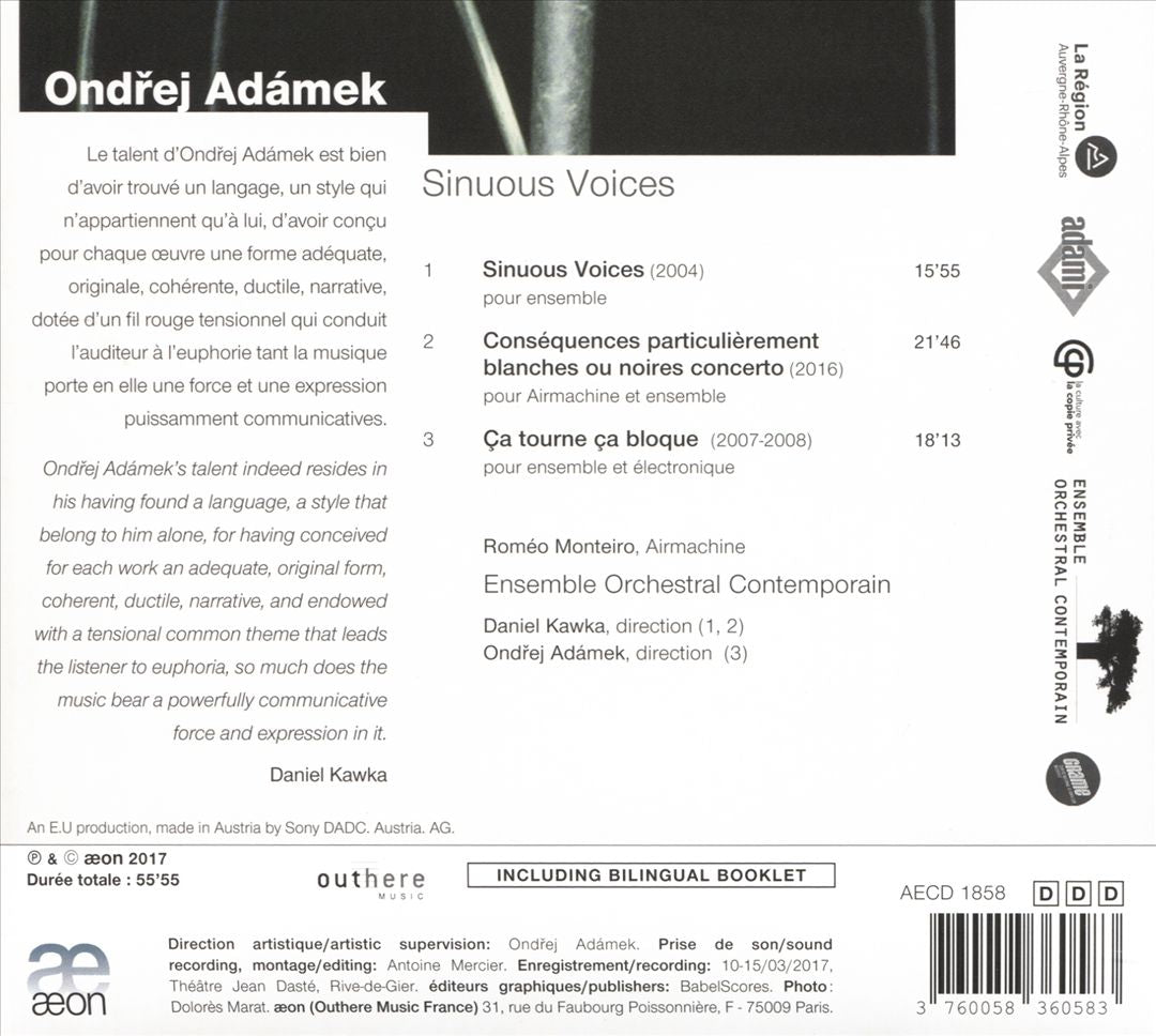 Ondrej Adámek: Sinuous Voices cover art