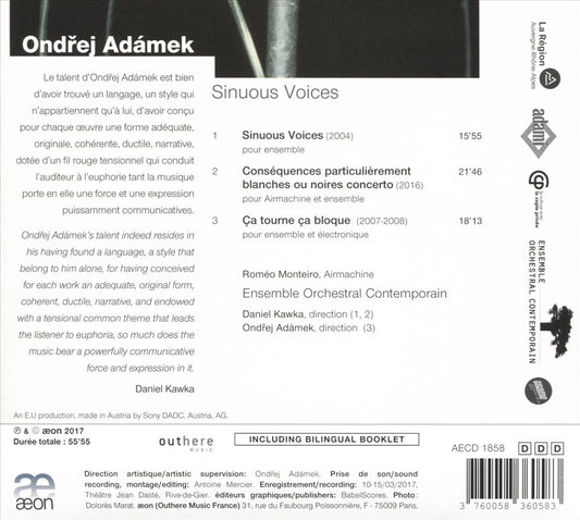 Ondrej Adámek: Sinuous Voices cover art