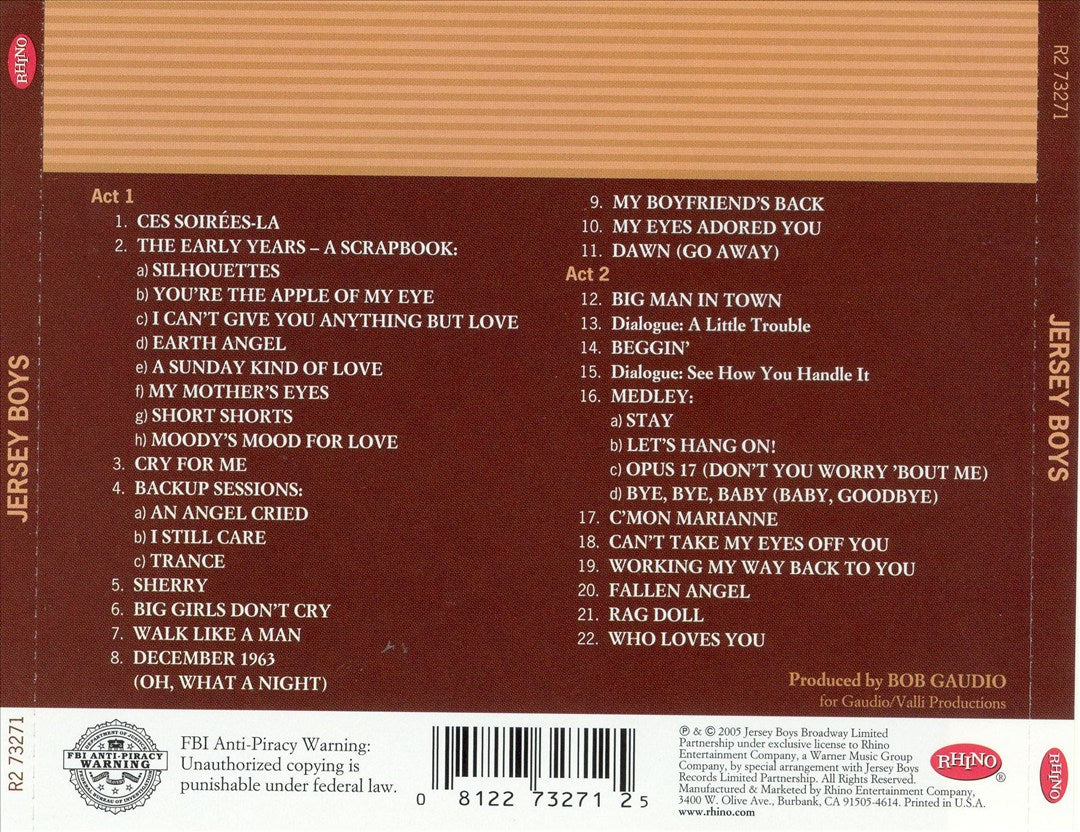 Jersey Boys [Original Broadway Cast Recording] cover art