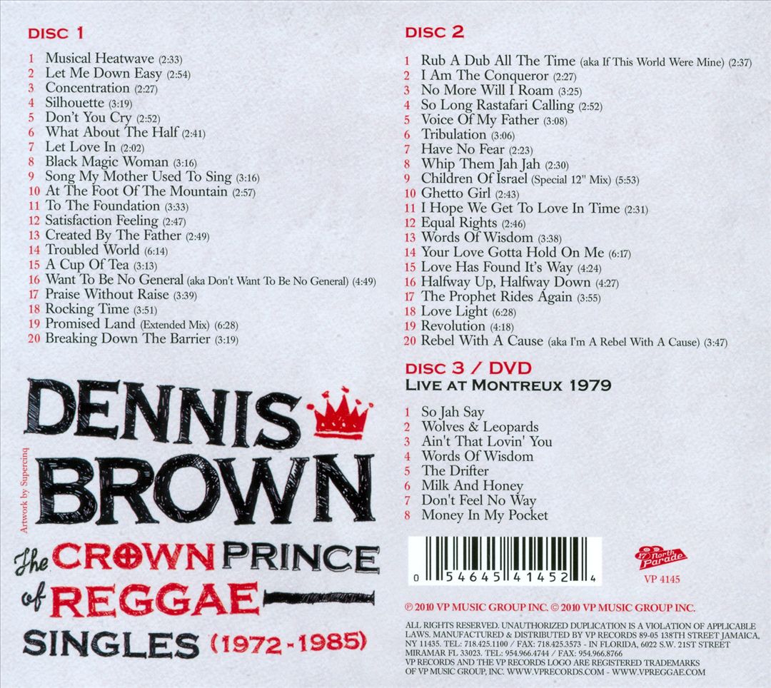 Reggae Anthology: Dennis Brown - Crown Prince of Reggae - Singles [1972-1985] cover art