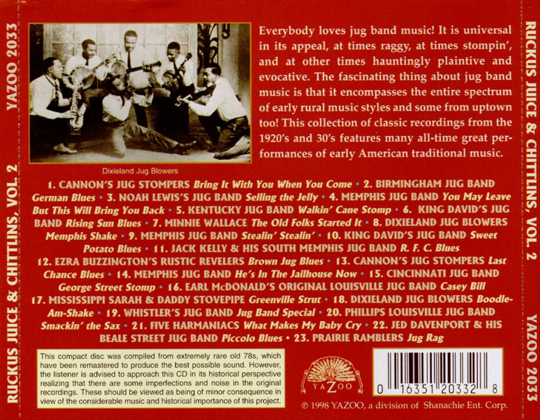 Ruckus Juice & Chitlins, Vol. 2: The Great Jug Bands cover art