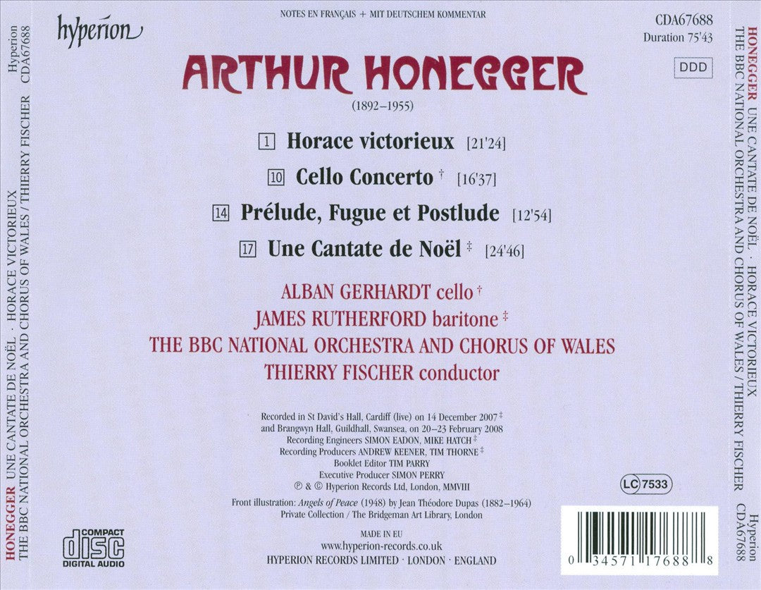 Honegger: Une Cantate de Noël; Horace Victorieux cover art