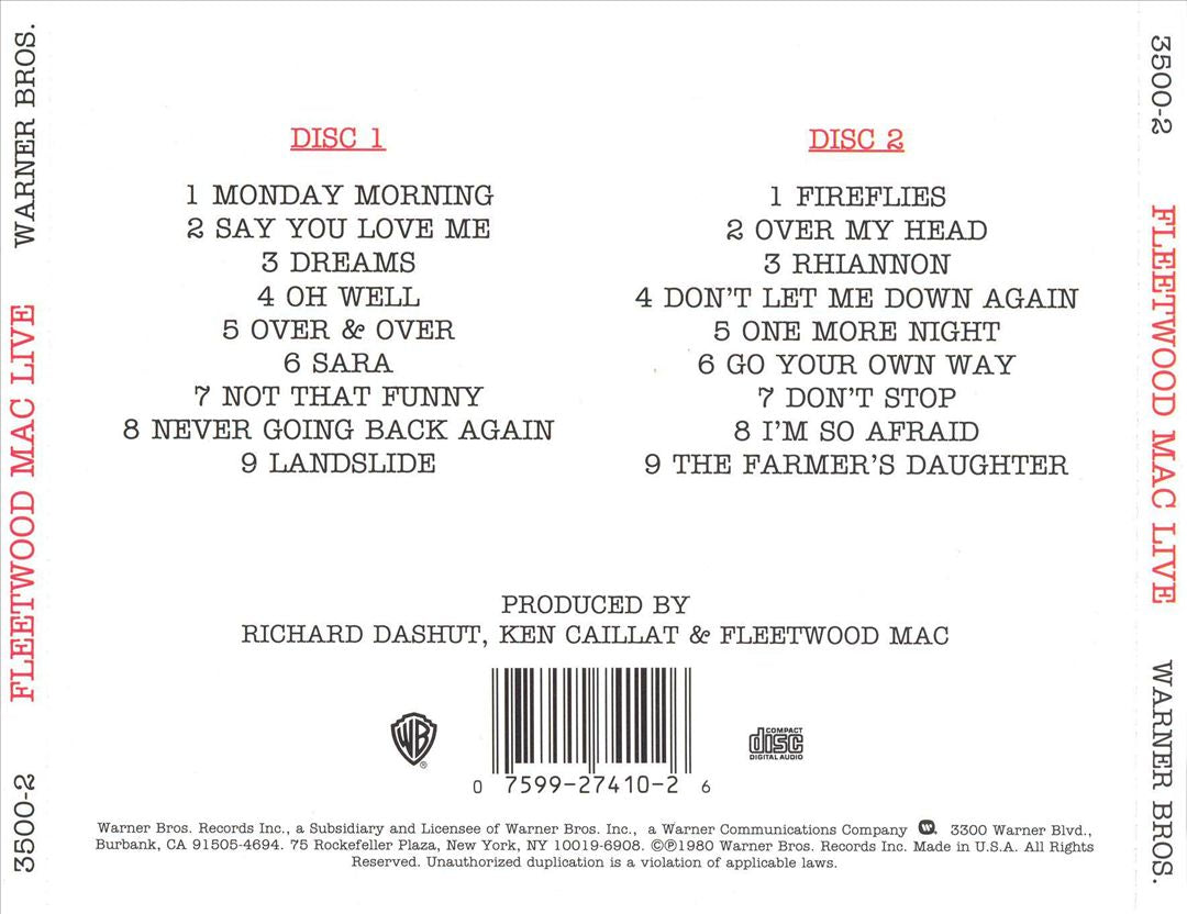 Fleetwood Mac Live cover art