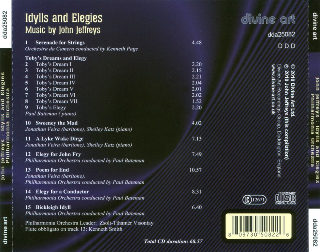 Idylls and Elegies: Music by John Jeffreys cover art