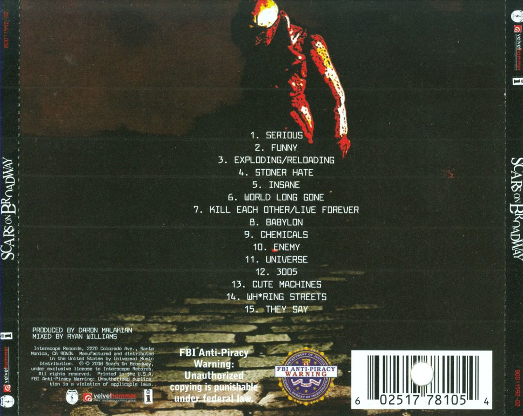 Scars on Broadway cover art
