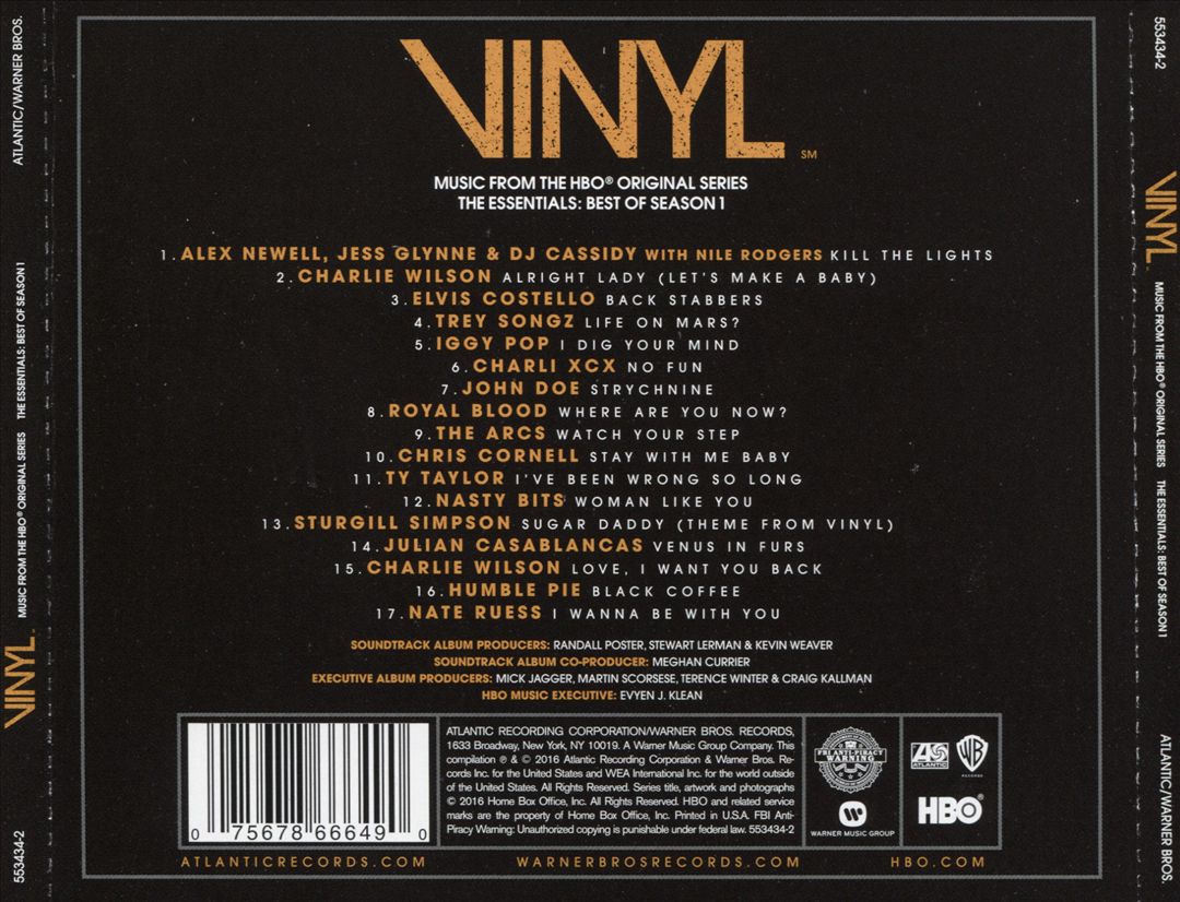 Vinyl: Music from the HBO Original Series: The Essentials: Best of Season 1 cover art