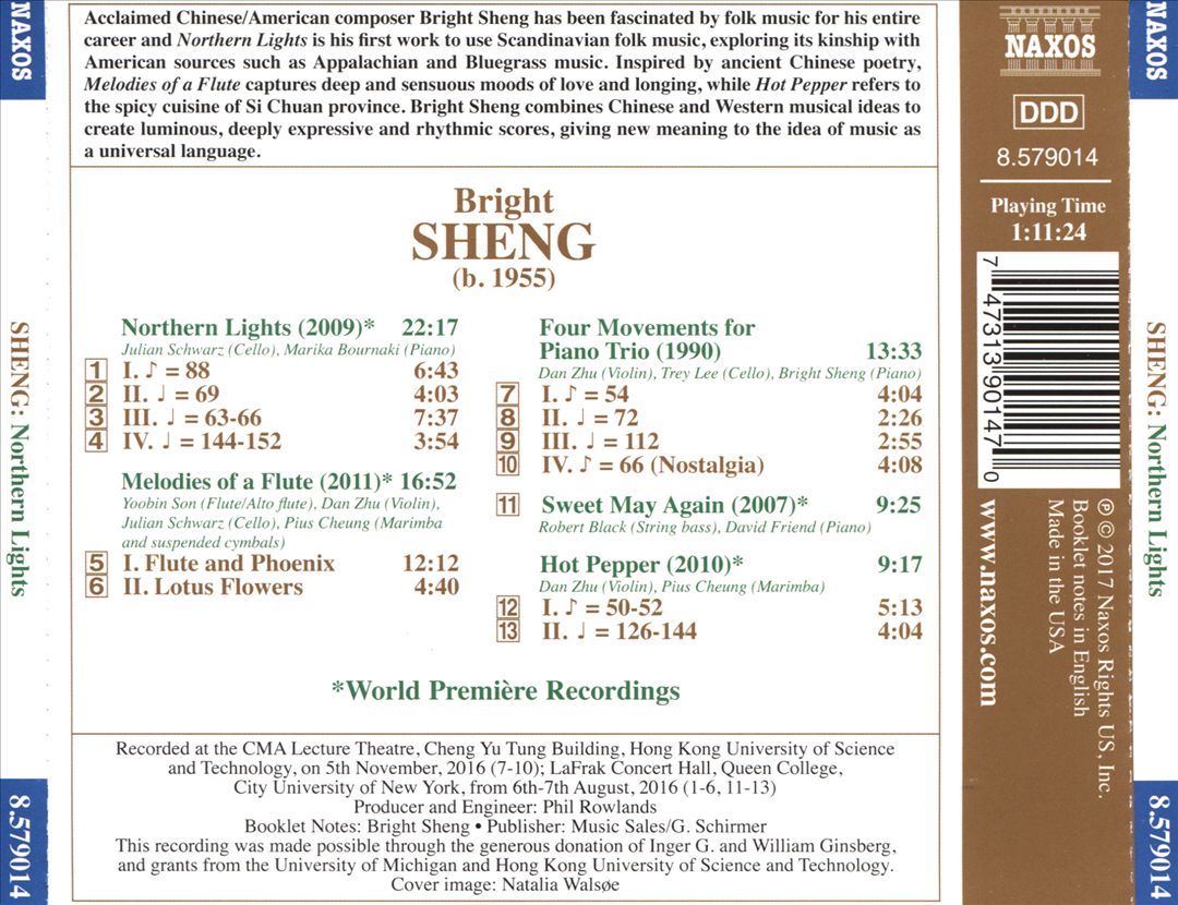 Bright Sheng: Northern Lights cover art
