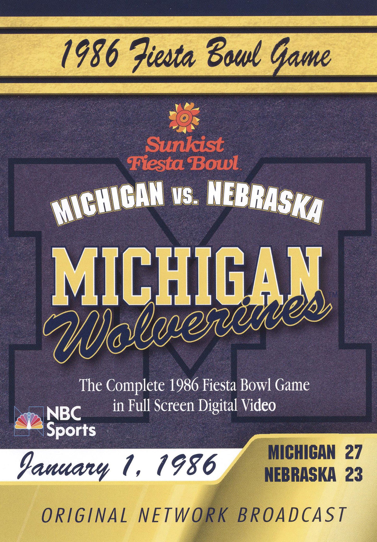 1986 Fiesta Bowl Game cover art