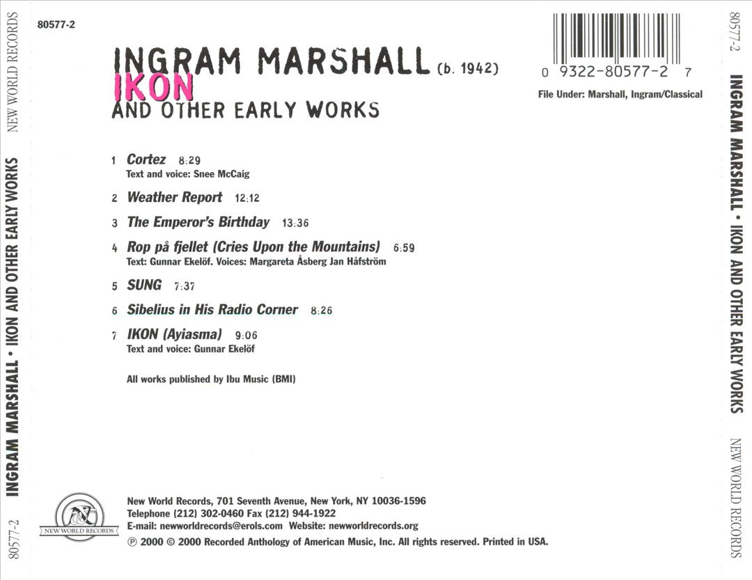 Ikon and Other Early Works cover art