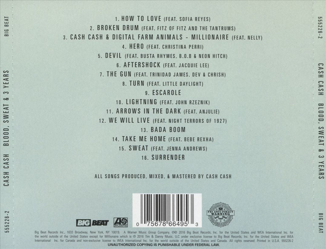 Blood, Sweat & 3 Years cover art