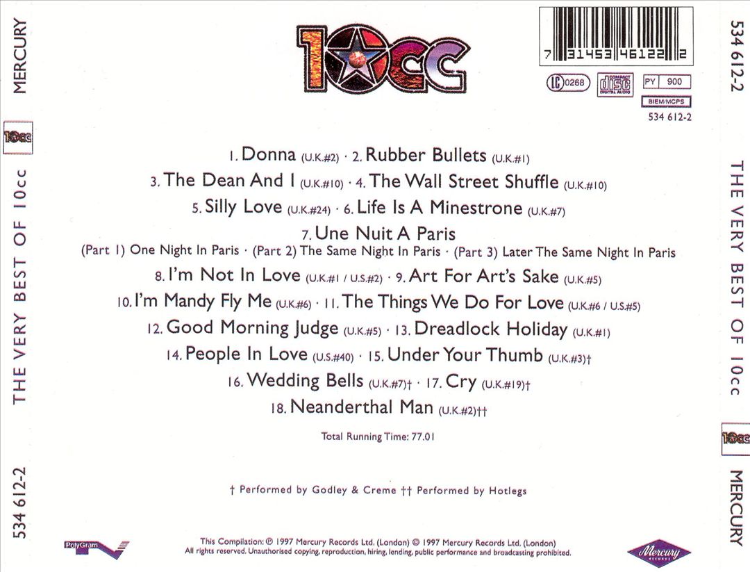 The Very Best of 10cc [Import] cover art