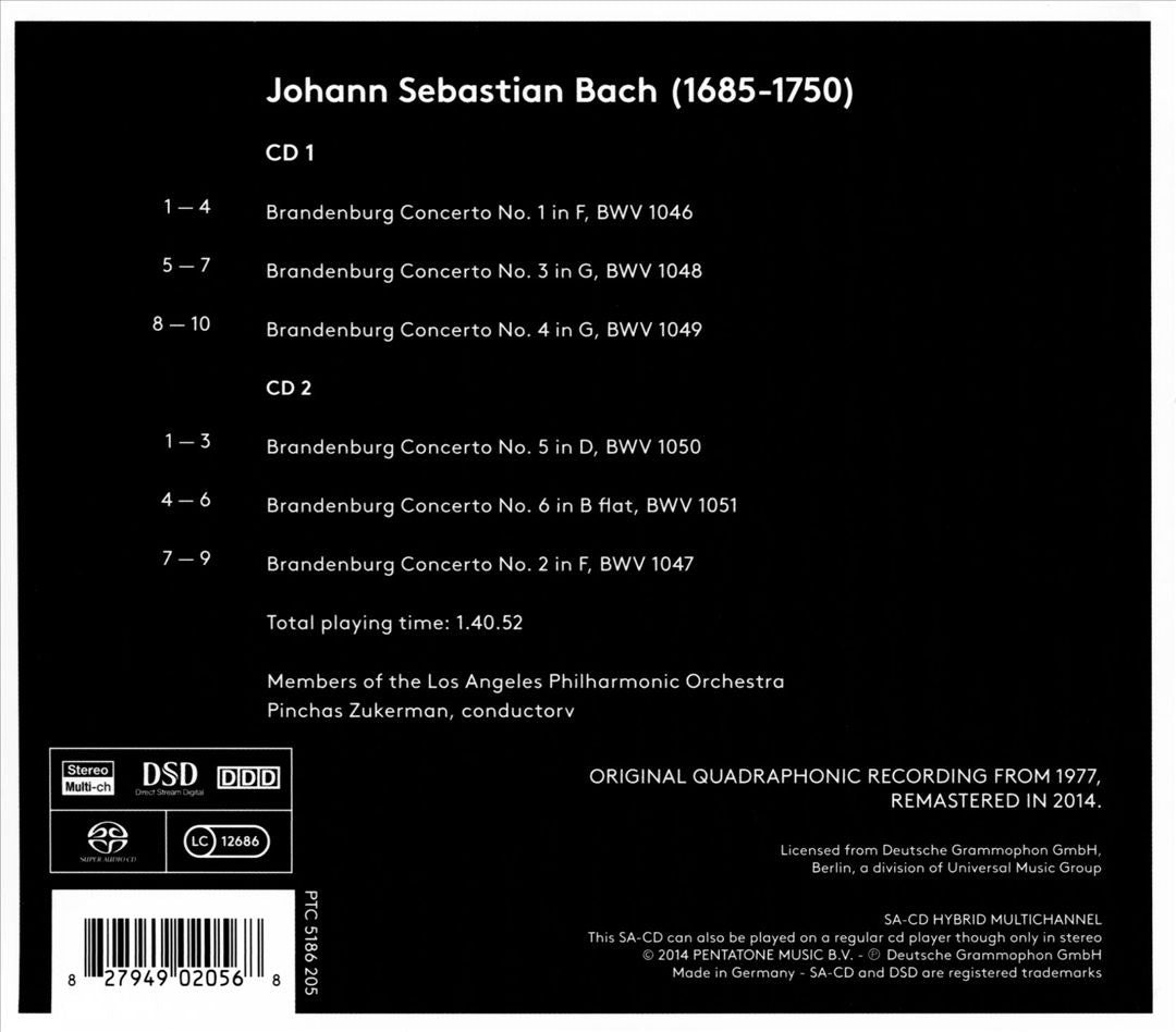 Bach: Brandenburg Concertos Nos. 1-6 cover art