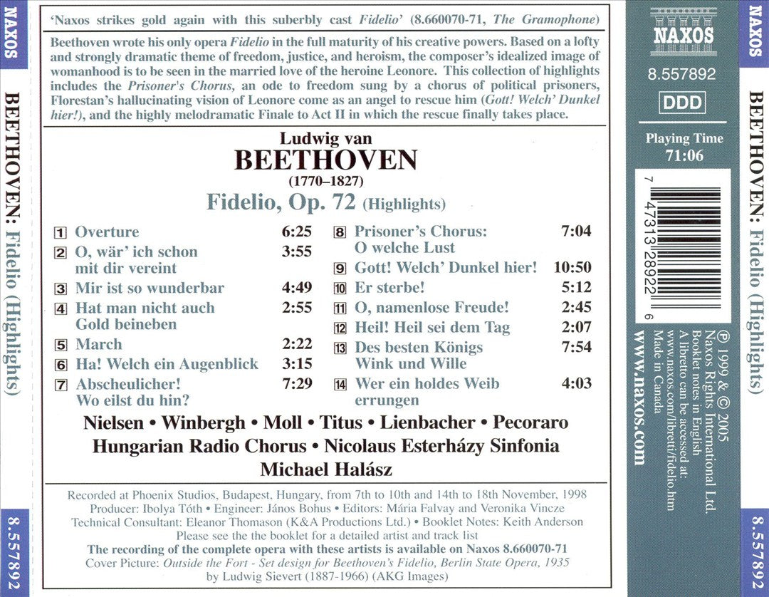 Beethoven: Fidelio (Highlights) cover art