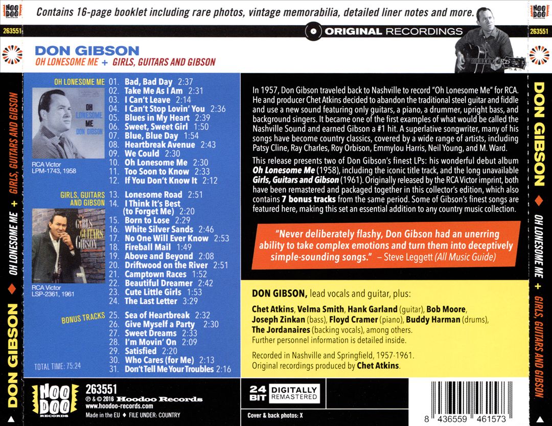 Oh Lonesome Me/Girls, Guitars, and Gibson [Bonus Tracks] cover art