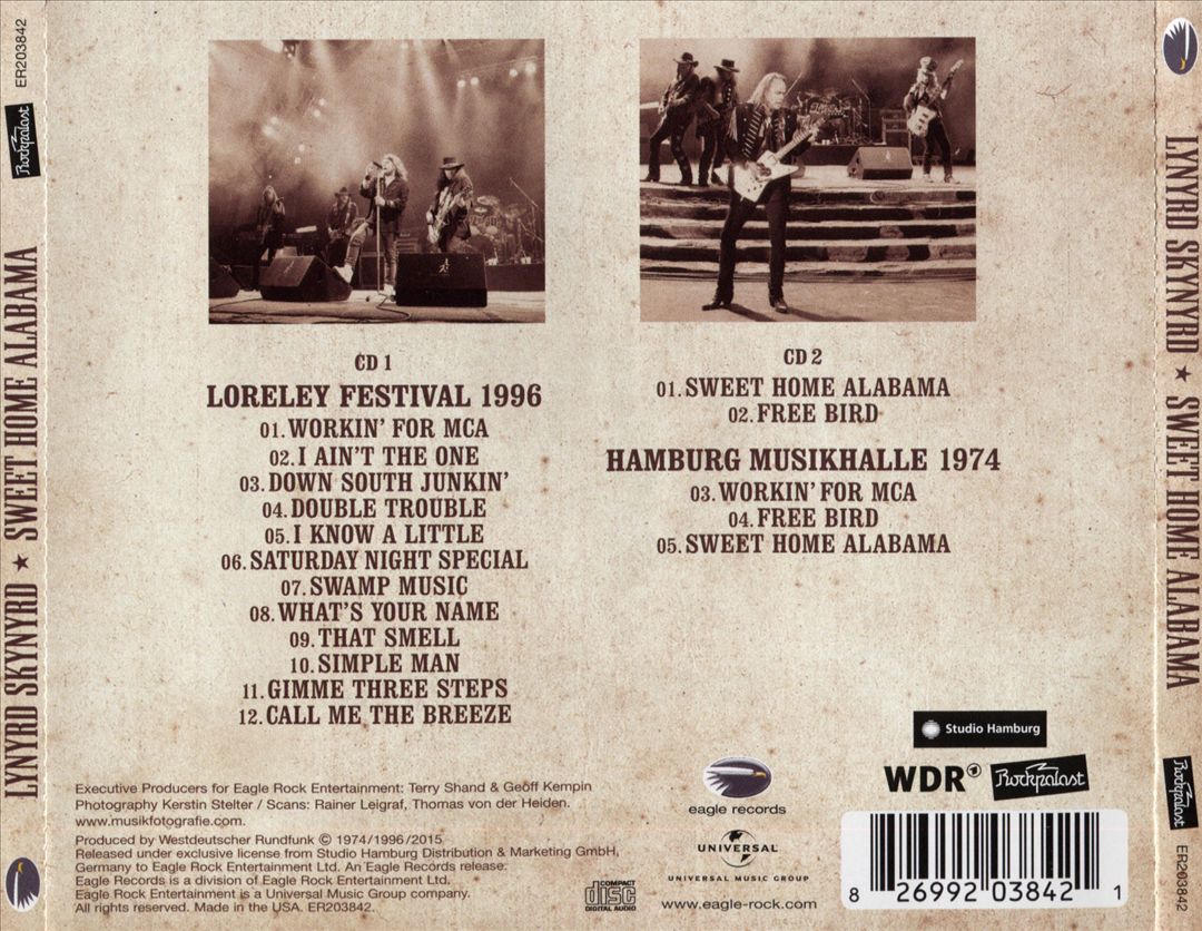 Sweet Home Alabama: Live at Rockpalast 1996 cover art