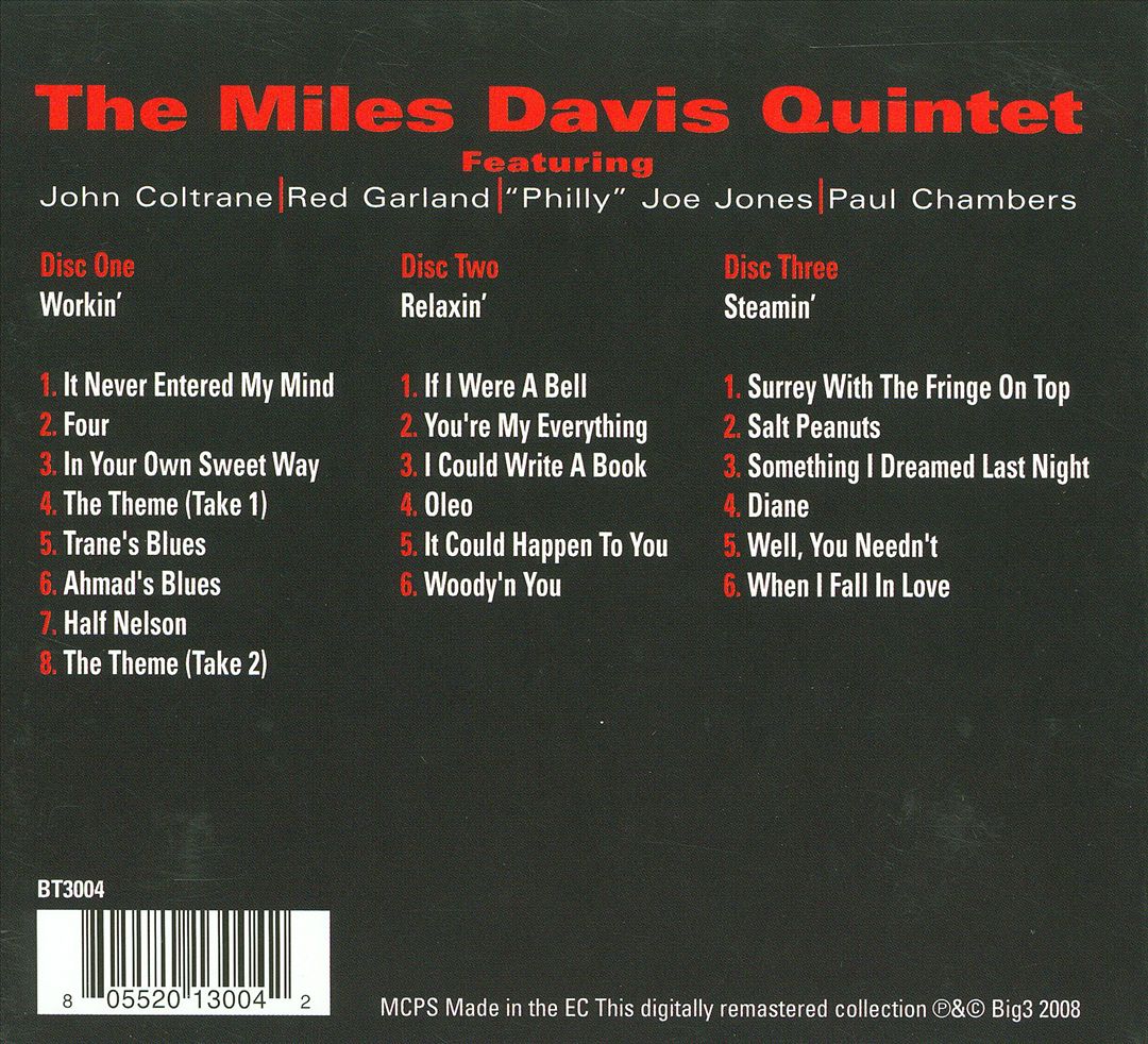 Workin'/ Relaxin'/ Steamin' cover art