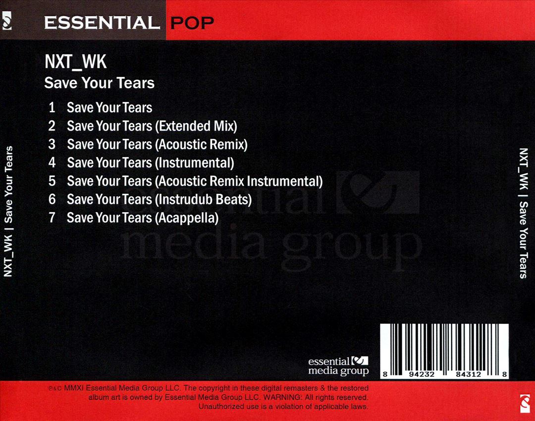 Save Your Tears cover art