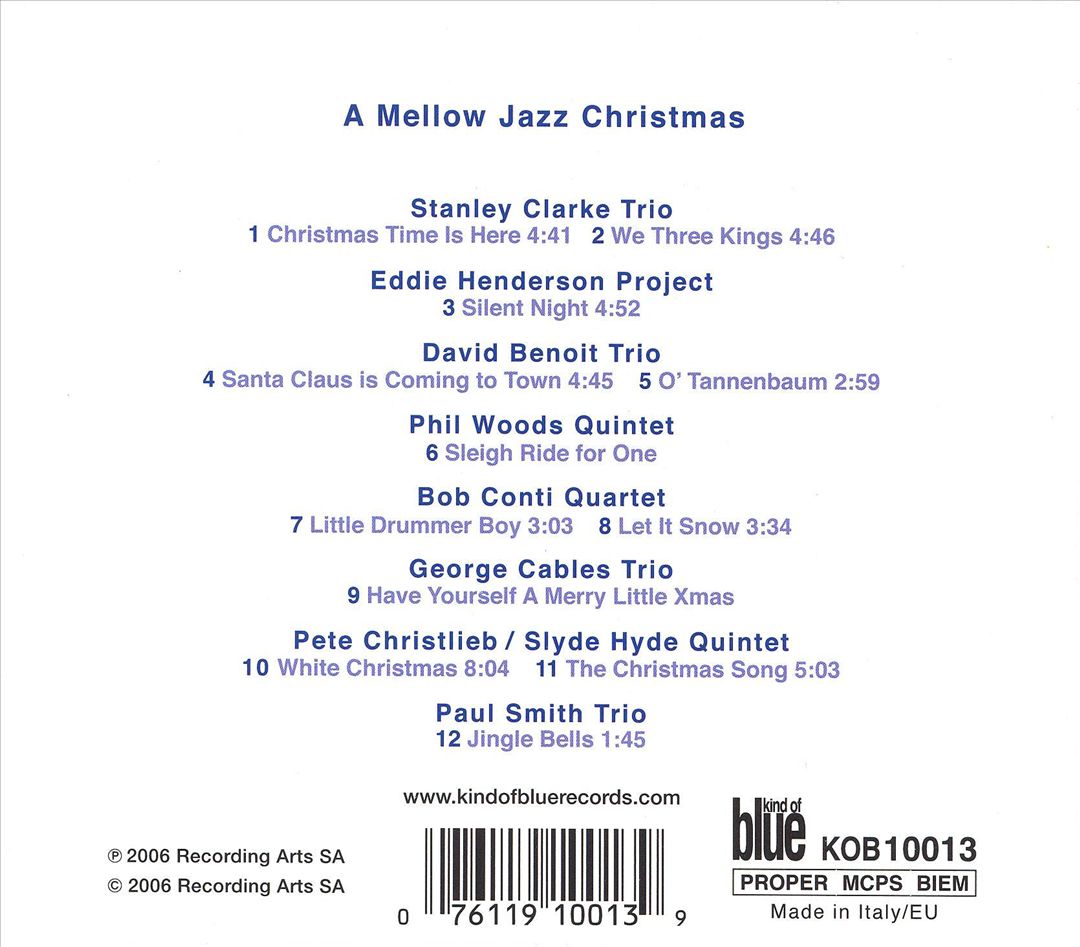 Mellow Jazz Christmas cover art