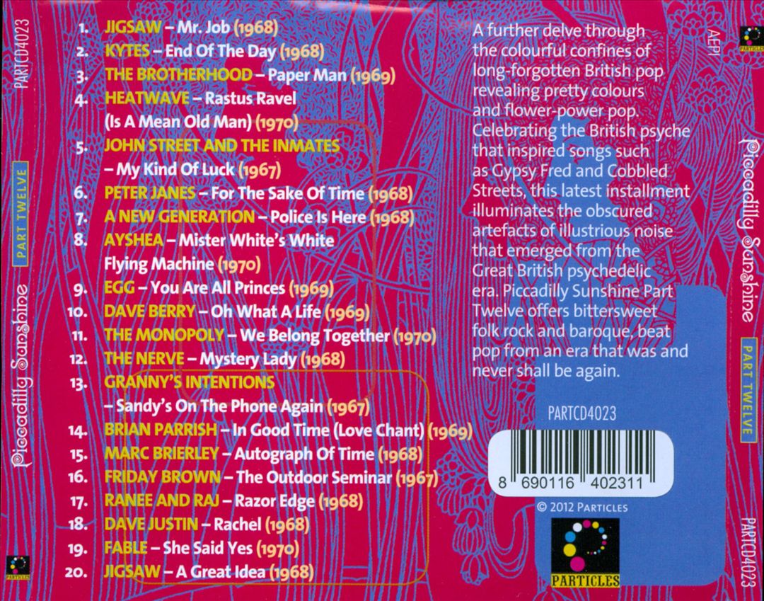 Piccadilly Sunshine, Vol. 12: British Pop Psych and Other Flavours 1967-1971 cover art