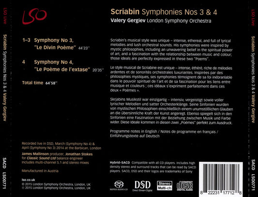 Scriabin: Symphonies Nos 3 & 4 cover art