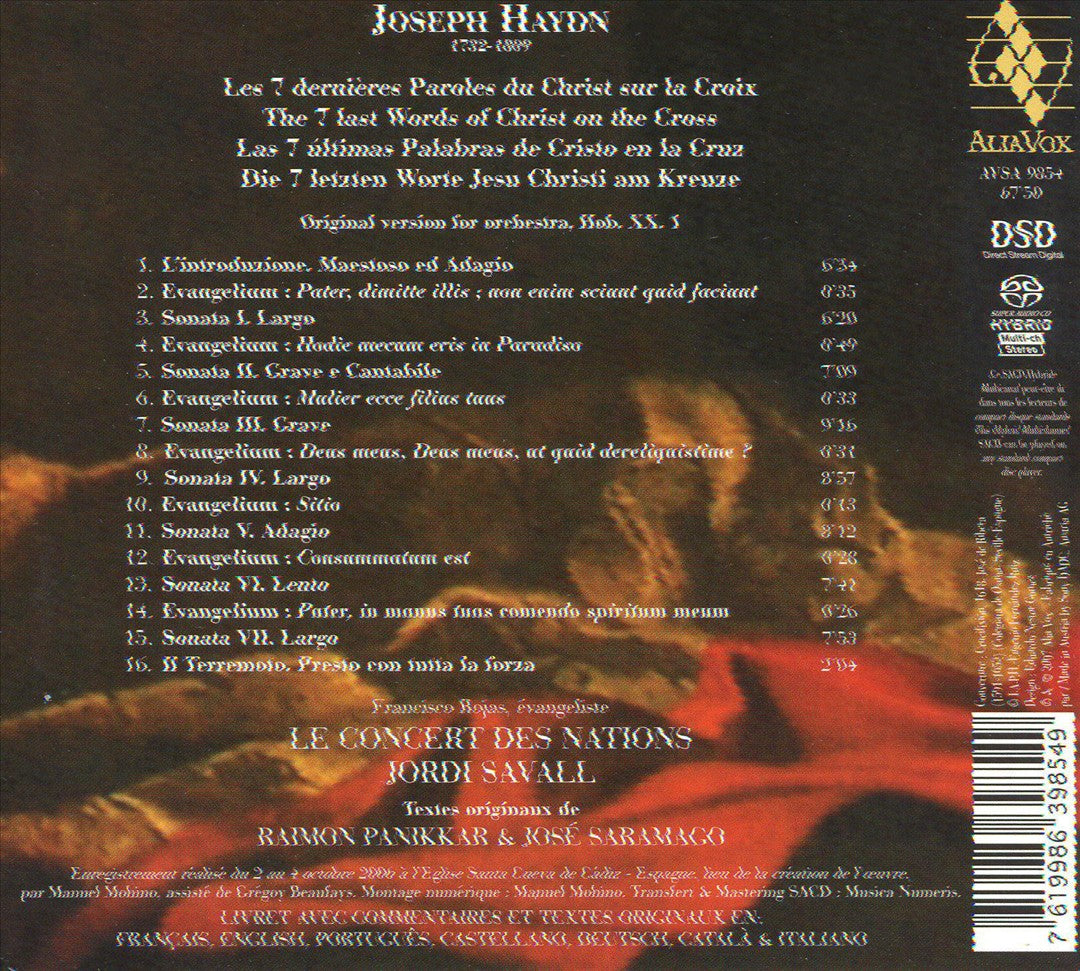Haydn: Septem Verba Christi in Cruce [2006 Recording] cover art