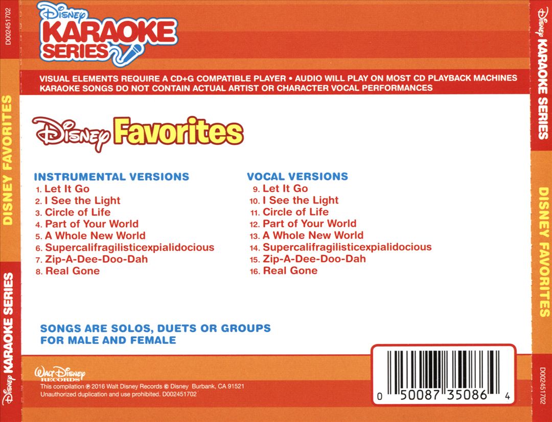 Disney's Karaoke Series: Disney Favorites cover art