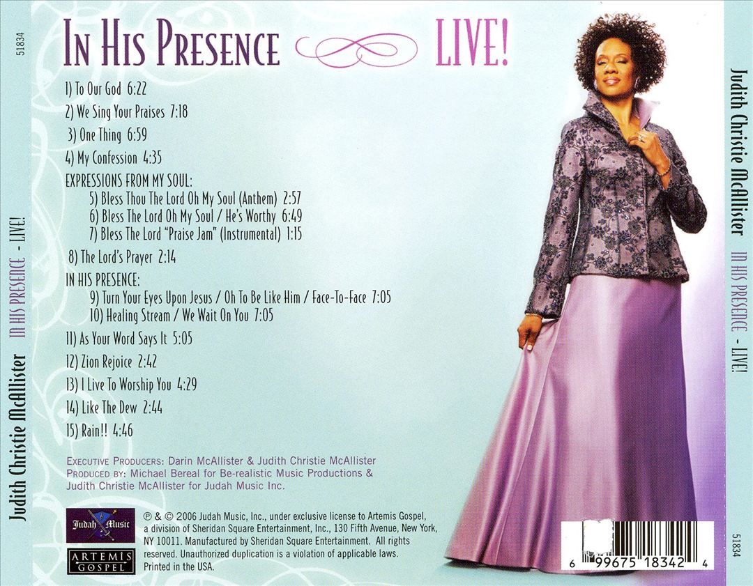 In His Presence: Live! cover art